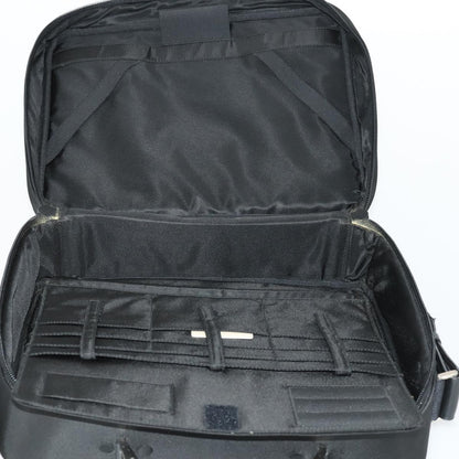 Prada Convertible Front Pocket Briefcase Tessuto with Saffiano Leather, Black, Nylon, Briefcase