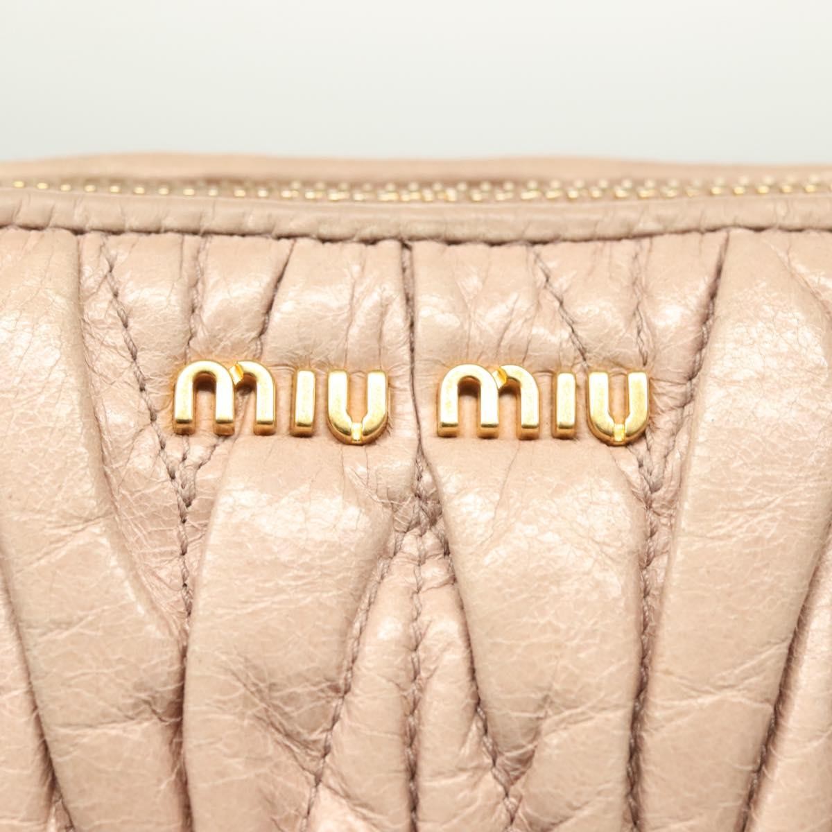 Miu Miu Zip Crossbody Bag Matelasse Leather, PINK, LEATHER, Shoulder bag
