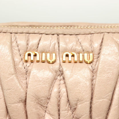 Miu Miu Zip Crossbody Bag Matelasse Leather, PINK, LEATHER, Shoulder bag