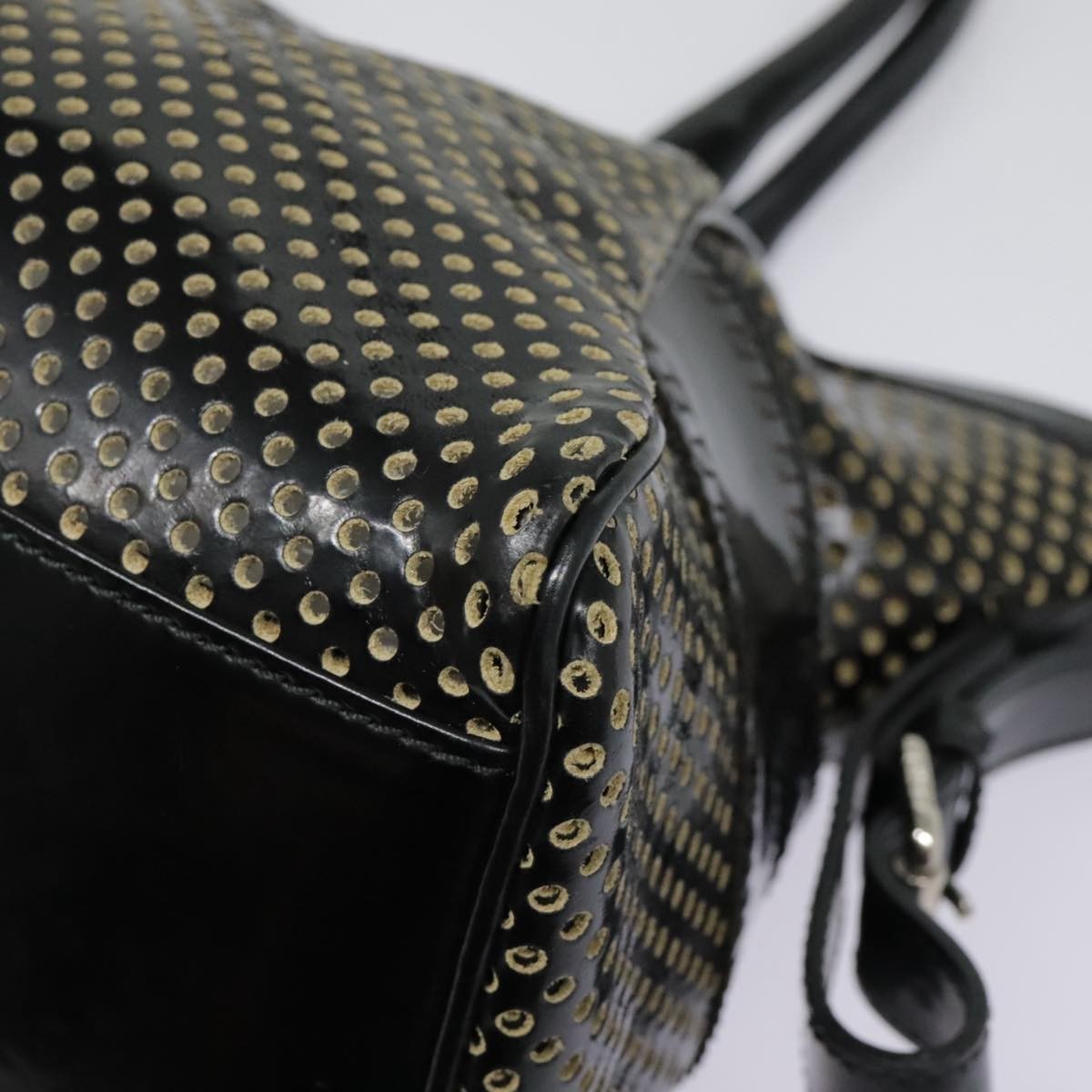 Fendi Bag Du Jour Perforated Leather, BLACK, LEATHER, Handbag