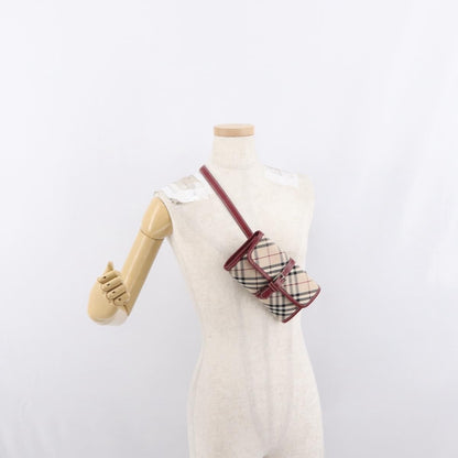 Burberry Waist Bag Vintage Check Canvas, BEIGE, CANVAS, Clutche & pouche