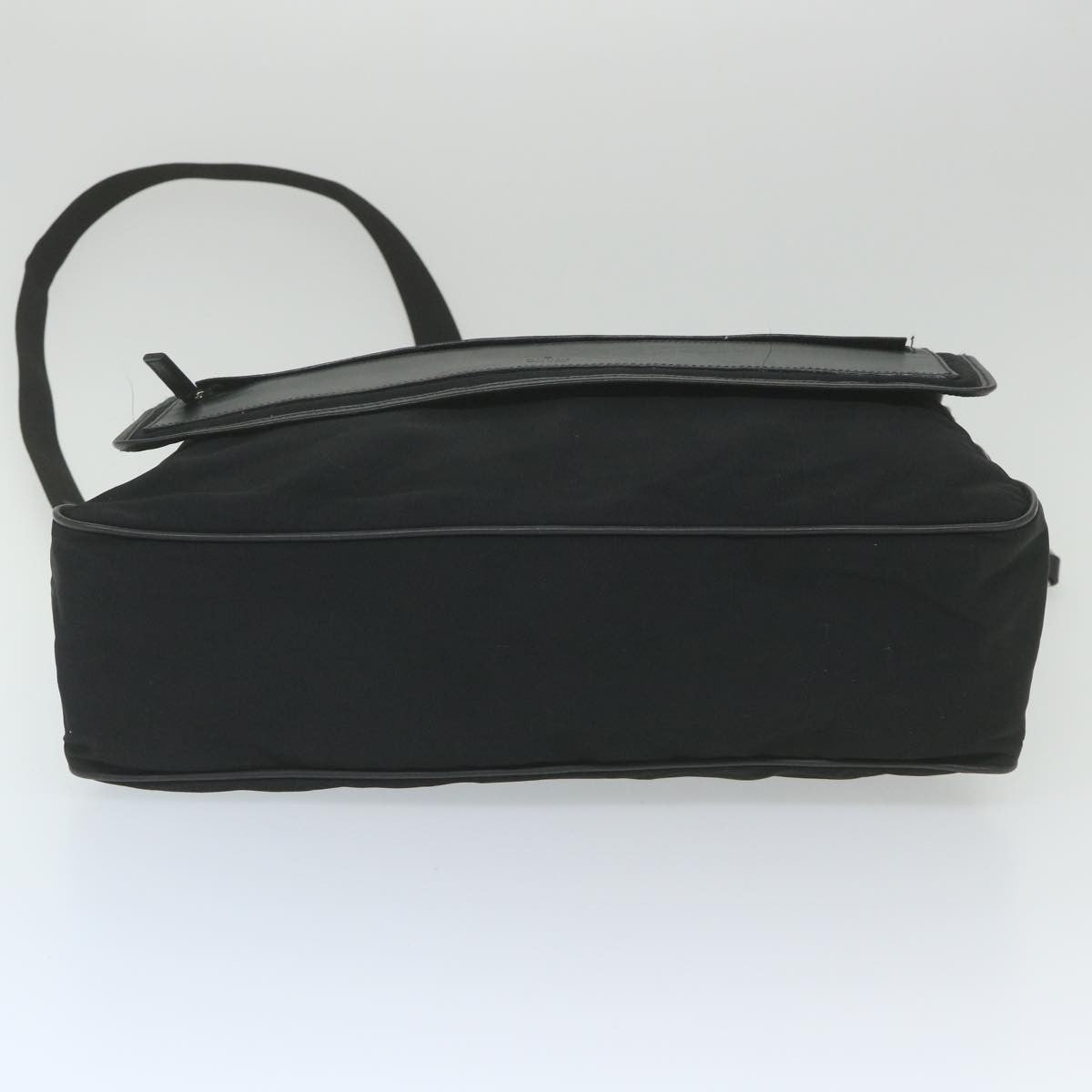 Gucci Vintage Flap Crossbody Bag Nylon, Black, Nylon, Shoulder Bag