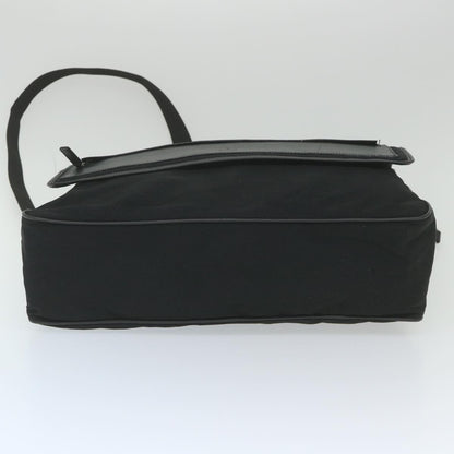 Gucci Vintage Flap Crossbody Bag Nylon, Black, Nylon, Shoulder Bag