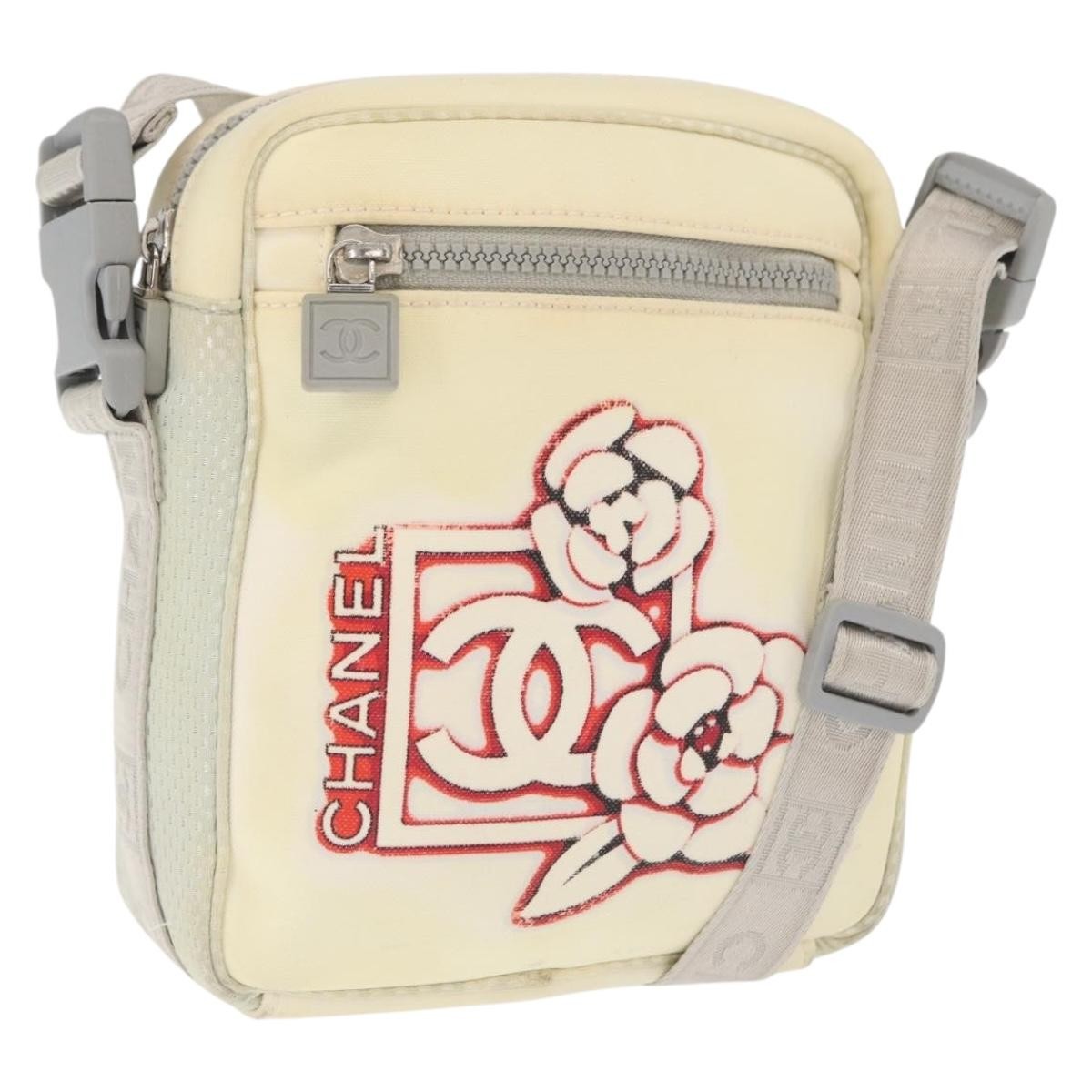 Chanel Sport Line Camera Crossbody Bag Nylon, WHITE, NYLON, Shoulder bag