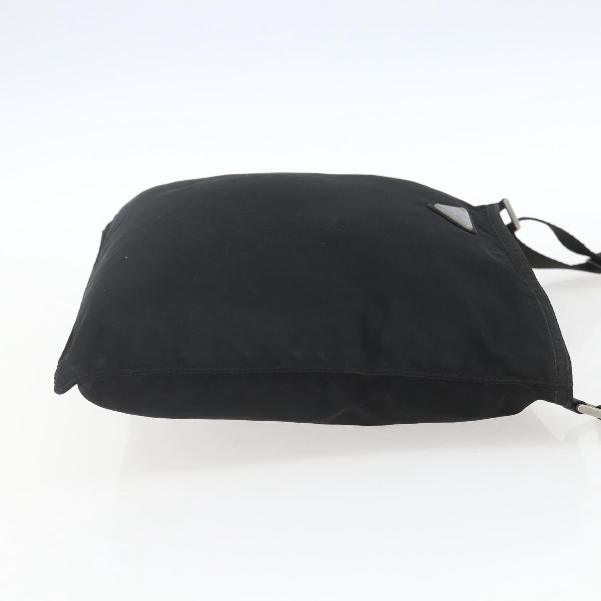 Prada Zip Top Messenger Bag Tessuto, BLACK, NYLON, Shoulder bag