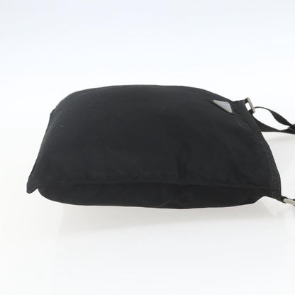 Prada Zip Top Messenger Bag Tessuto, BLACK, NYLON, Shoulder bag