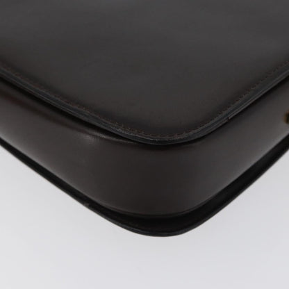Celine Vintage Shoulder Bag Leather, BROWN, LEATHER, Shoulder bag