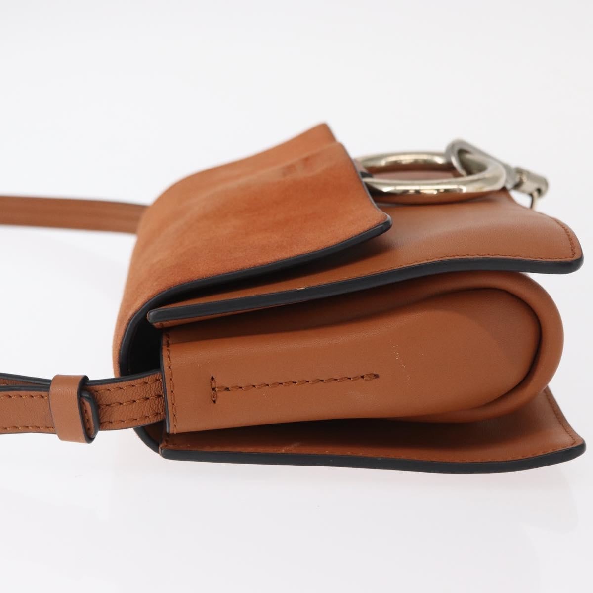 Chloe Faye Shoulder Bag Leather and Suede, BROWN, SUEDE, Shoulder bag