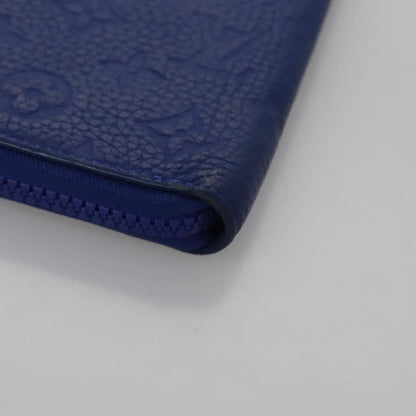 Louis Vuitton Zippy Wallet NM Taurillon Leather, Blue, Canvas, Wallet