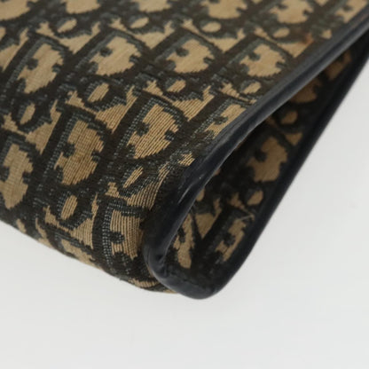 Christian Dior Vintage Trotter Shoulder Bag Canvas, NAVY, CANVAS, Shoulder bag