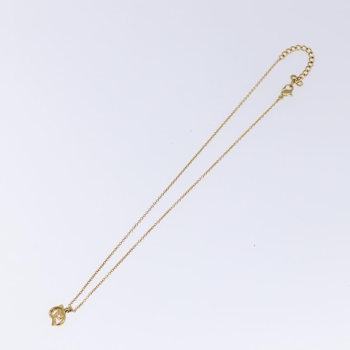 Christian Dior CD Pendant Necklace Metal, GOLD, METAL, Necklace