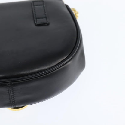 Salvatore Ferragamo Gancini Chain Shoulder bag Leather, BLACK, LEATHER, Shoulder bag