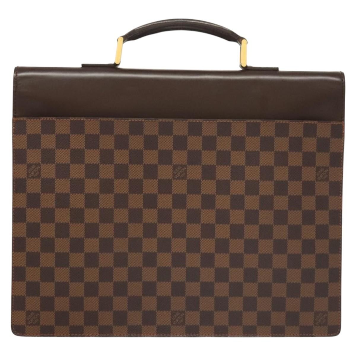 Louis Vuitton Altona Bag Damier, BROWN, CANVAS, Briefcase