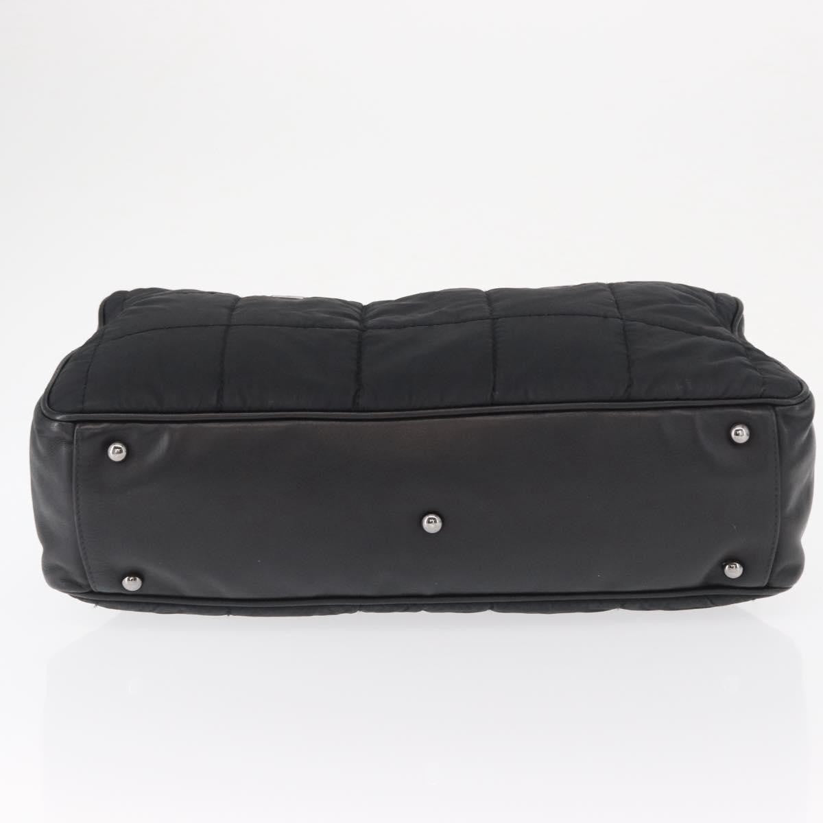 Chanel Square Stitch Boston Bag Quilted Nylon, BLACK, NYLON, Travel bag