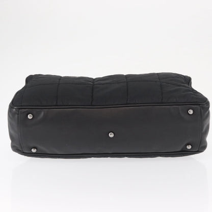 Chanel Square Stitch Boston Bag Quilted Nylon, BLACK, NYLON, Travel bag