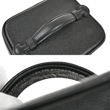 Chanel Vintage Timeless Vanity Case Caviar, BLACK, LEATHER, Handbag