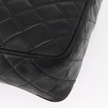 Chanel Vintage Front Pocket Camera Bag Leather, Black, Leather, Shoulder Bag