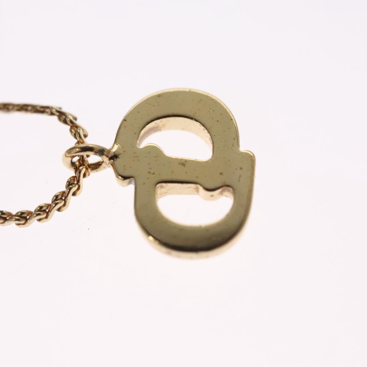 Christian Dior CD Pendant Necklace Metal, GOLD, METAL, Necklace
