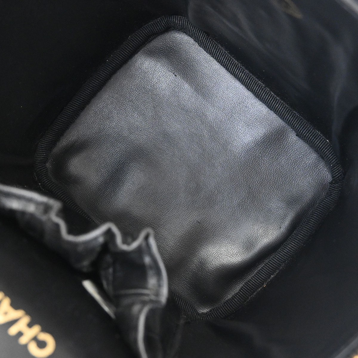 Chanel Vintage Timeless Cosmetic Case Caviar, BLACK, LEATHER, Handbag