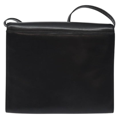 Salvatore Ferragamo Vala Shoulder Bag Leather, BLACK, LEATHER, Shoulder bag