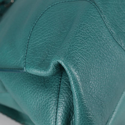 Celine Orlov Handbag Leather, TURQUOISE, LEATHER, Handbag