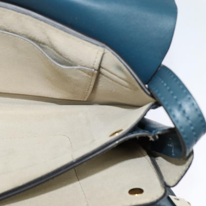 Chloe Faye Shoulder Bag Leather and Suede, TURQUOISE, SUEDE, Shoulder bag