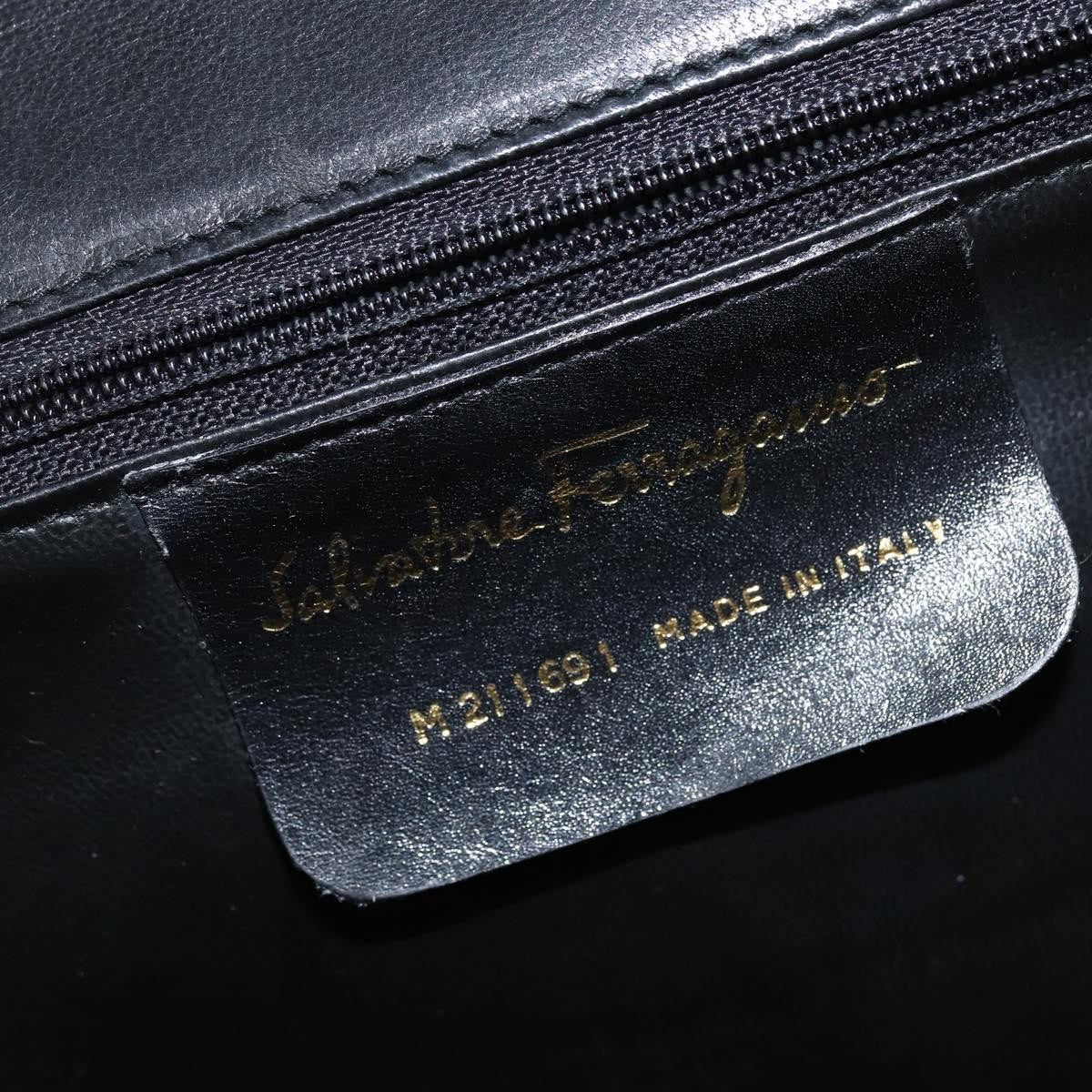 Salvatore Ferragamo Chain Flap Shoulder Bag Leather, BLACK, LEATHER, Shoulder bag