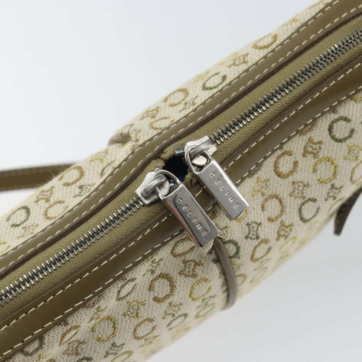 Celine C Macadam Shoulder bag Canvas, KHAKI, CANVAS, Shoulder bag