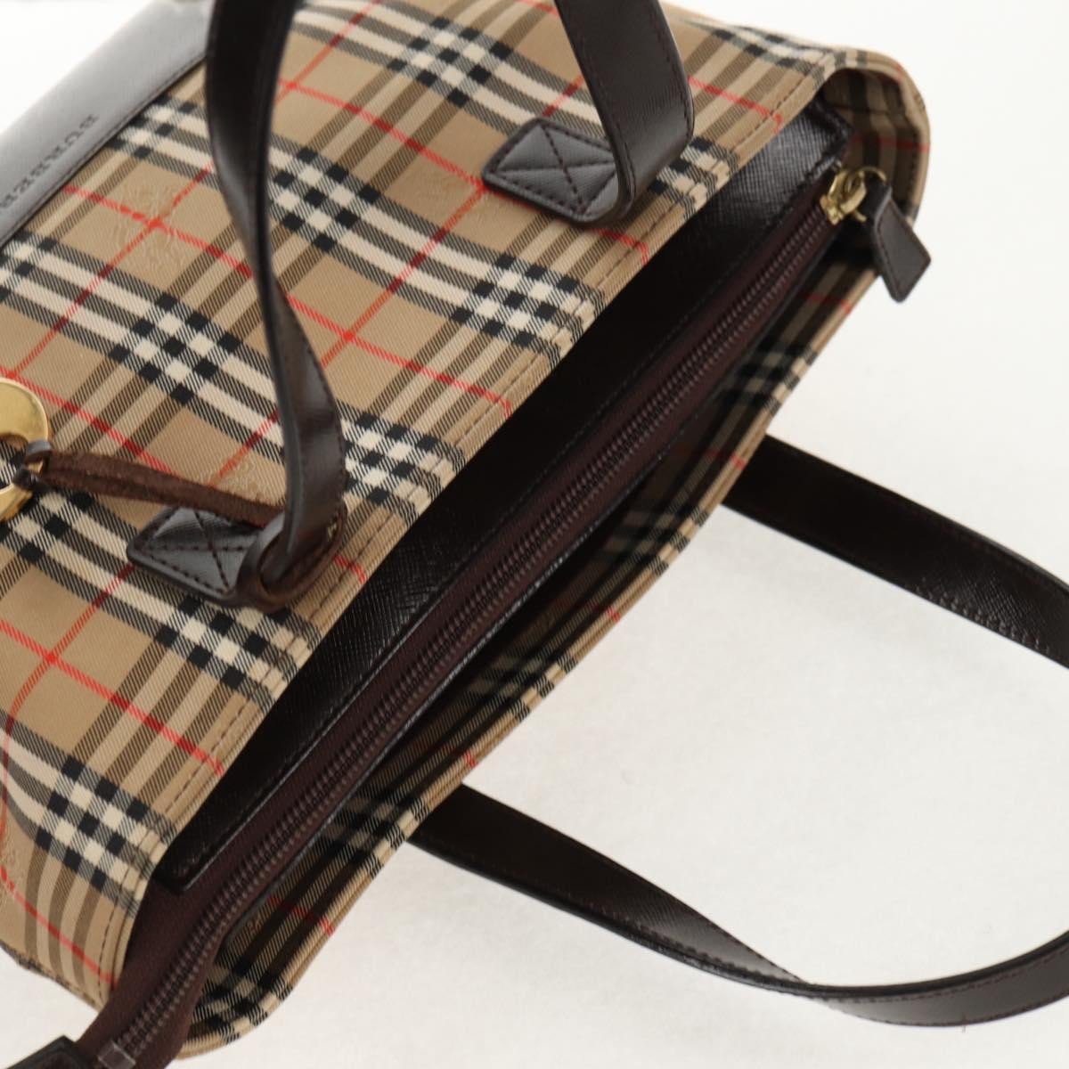 Burberry Nova Check Handbag Nova Check Canvas and leather, BEIGE, CANVAS, Handbag