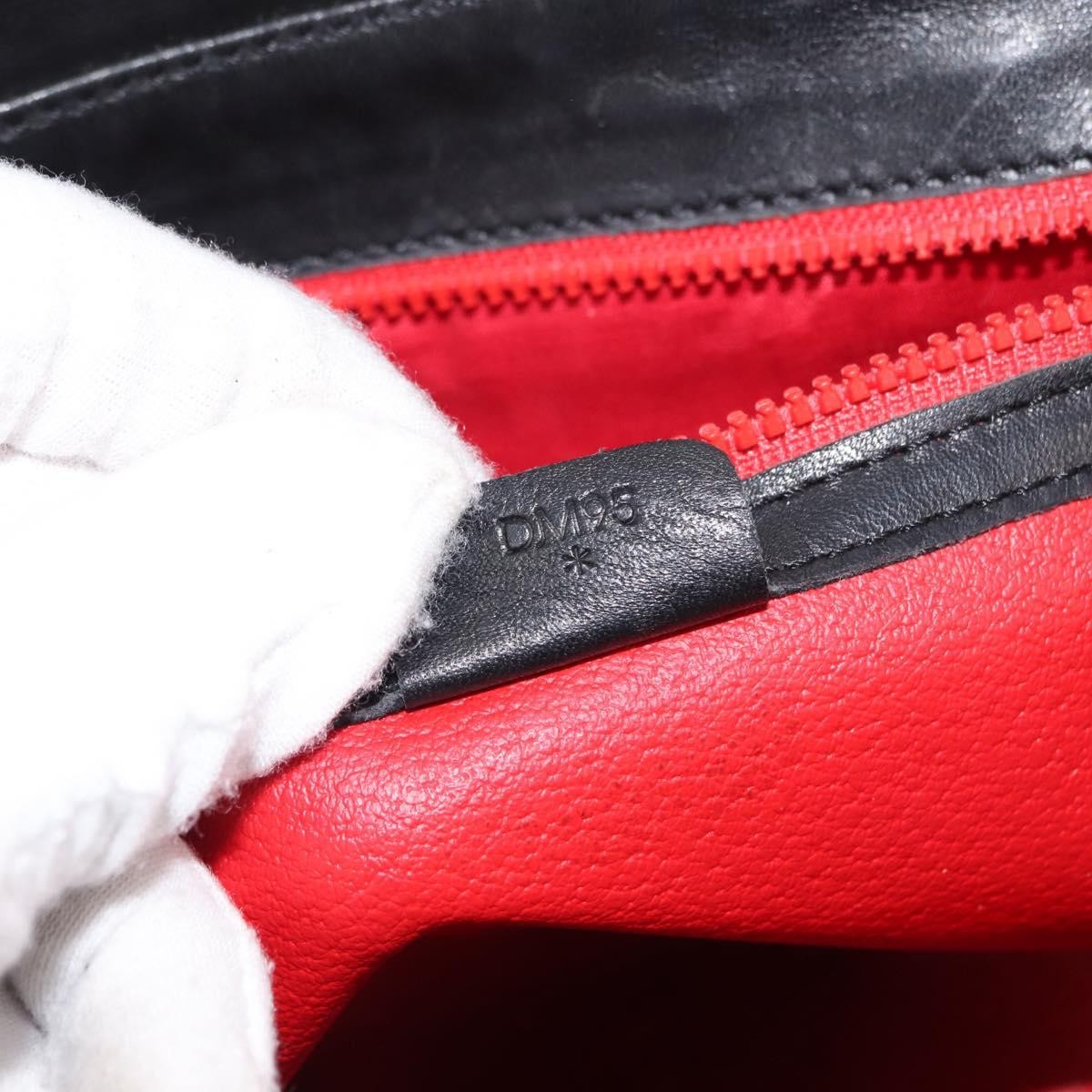 Celine Circle logo Leather, BLACK, LEATHER, Shoulder bag