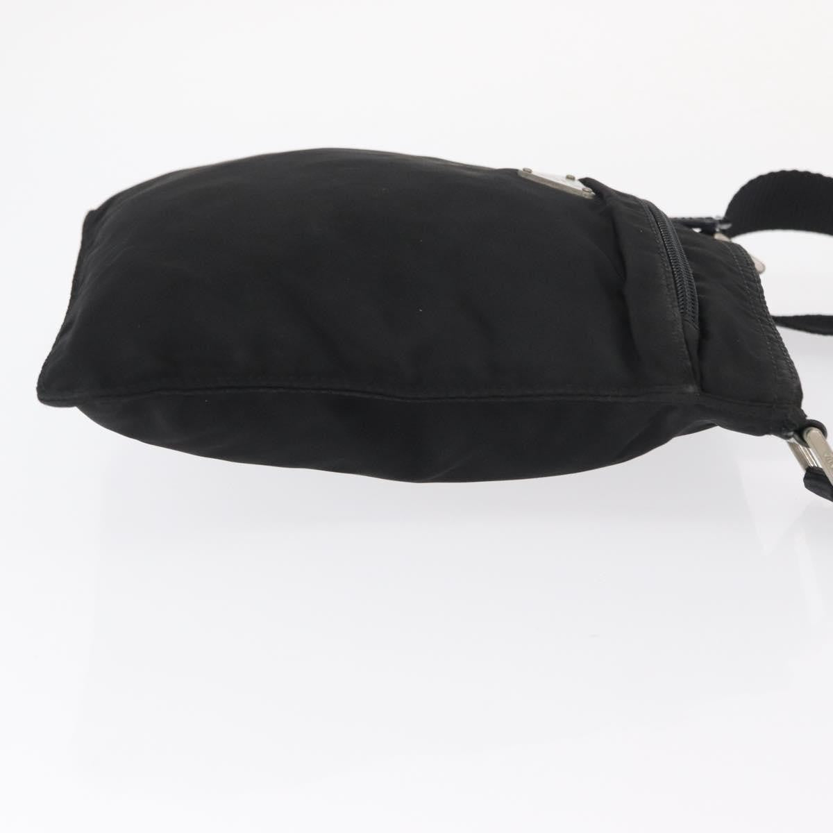 Prada Front Pocket Messenger Bag Tessuto, BLACK, NYLON, Shoulder bag