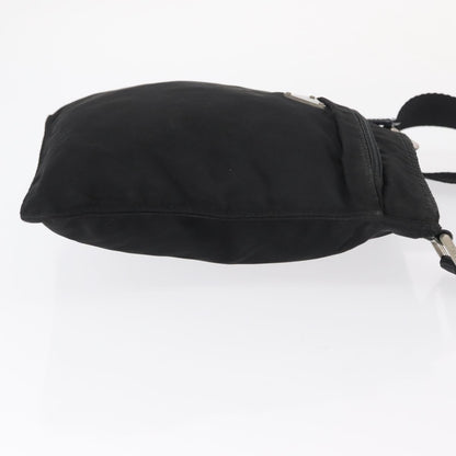 Prada Front Pocket Messenger Bag Tessuto, BLACK, NYLON, Shoulder bag