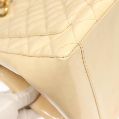 Chanel Grand Shopping Tote Quilted Patent, BEIGE, PATENT_LEATHER, Tote bag