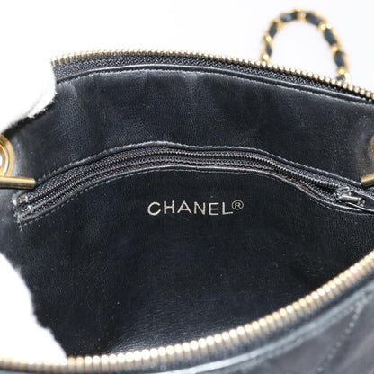 Chanel Chain Shoulder Bag Matelasse, BLACK, LEATHER, Shoulder bag