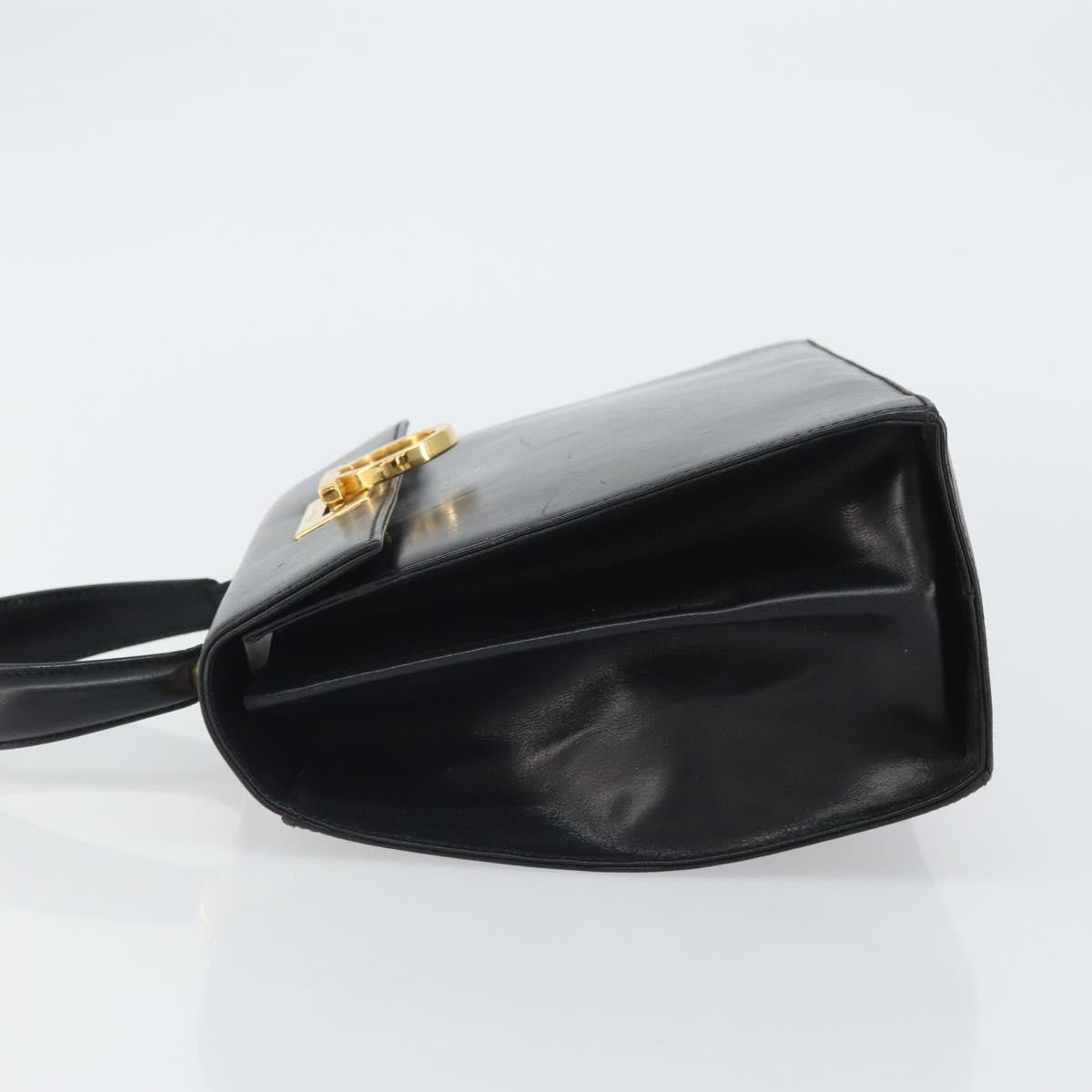 Salvatore Ferragamo Convertible Top Handle Bag Leather, BLACK, LEATHER, Handbag