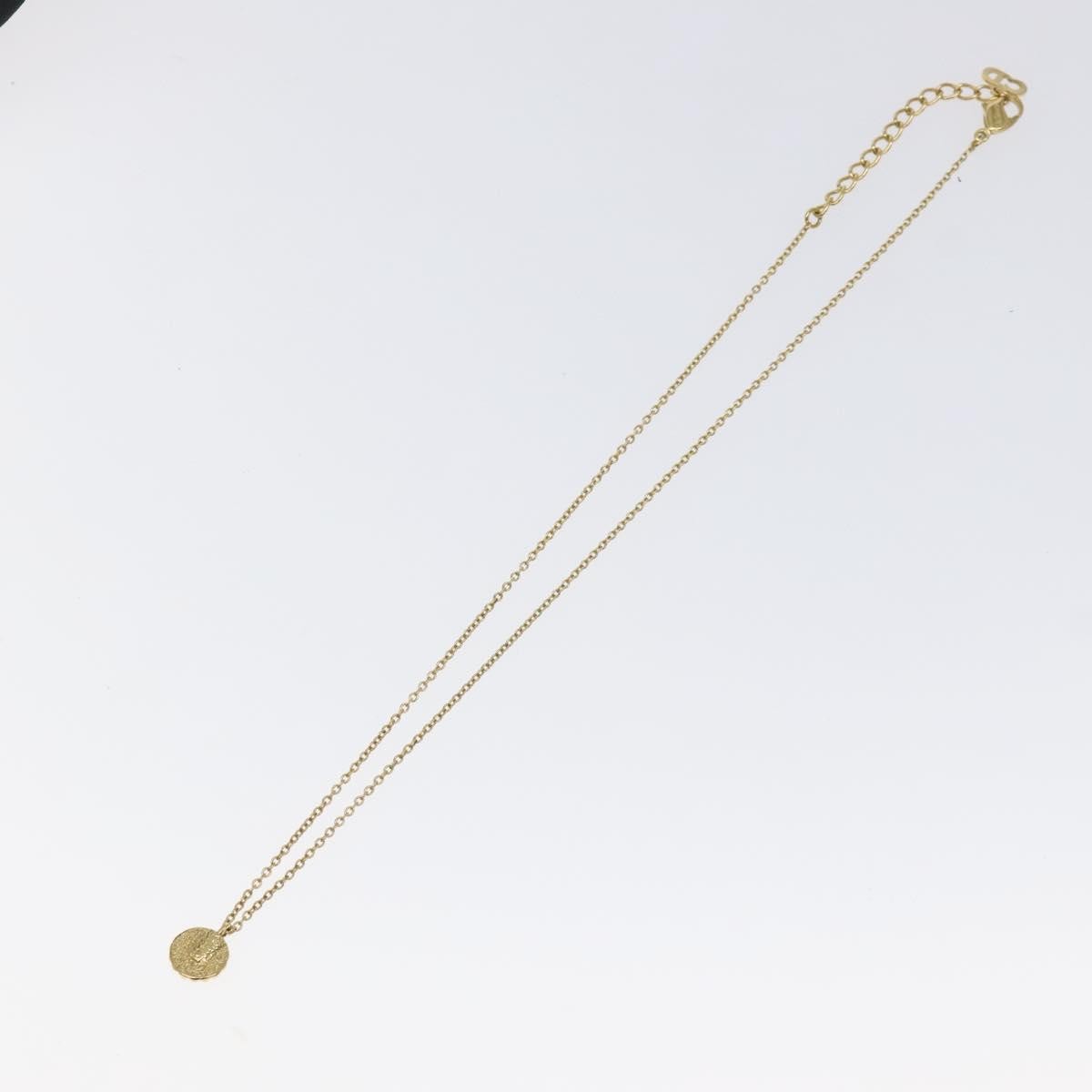 Christian Dior CD Pendant Necklace Gold-plated, GOLD, METAL, Necklace