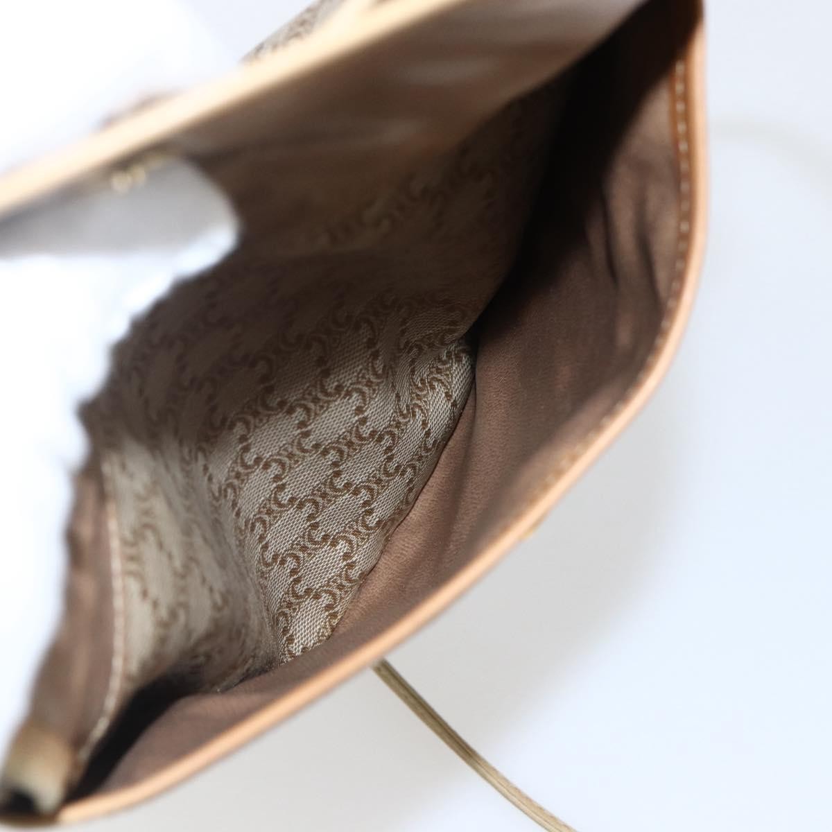 Celine Vintage Macadam Shoulder Bag Canvas, BEIGE, CANVAS, Shoulder bag