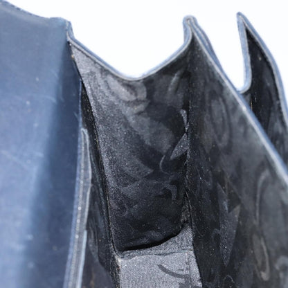 Salvatore Ferragamo Gancini Convertible Top Handle Bag Leather, NAVY, LEATHER, Handbag