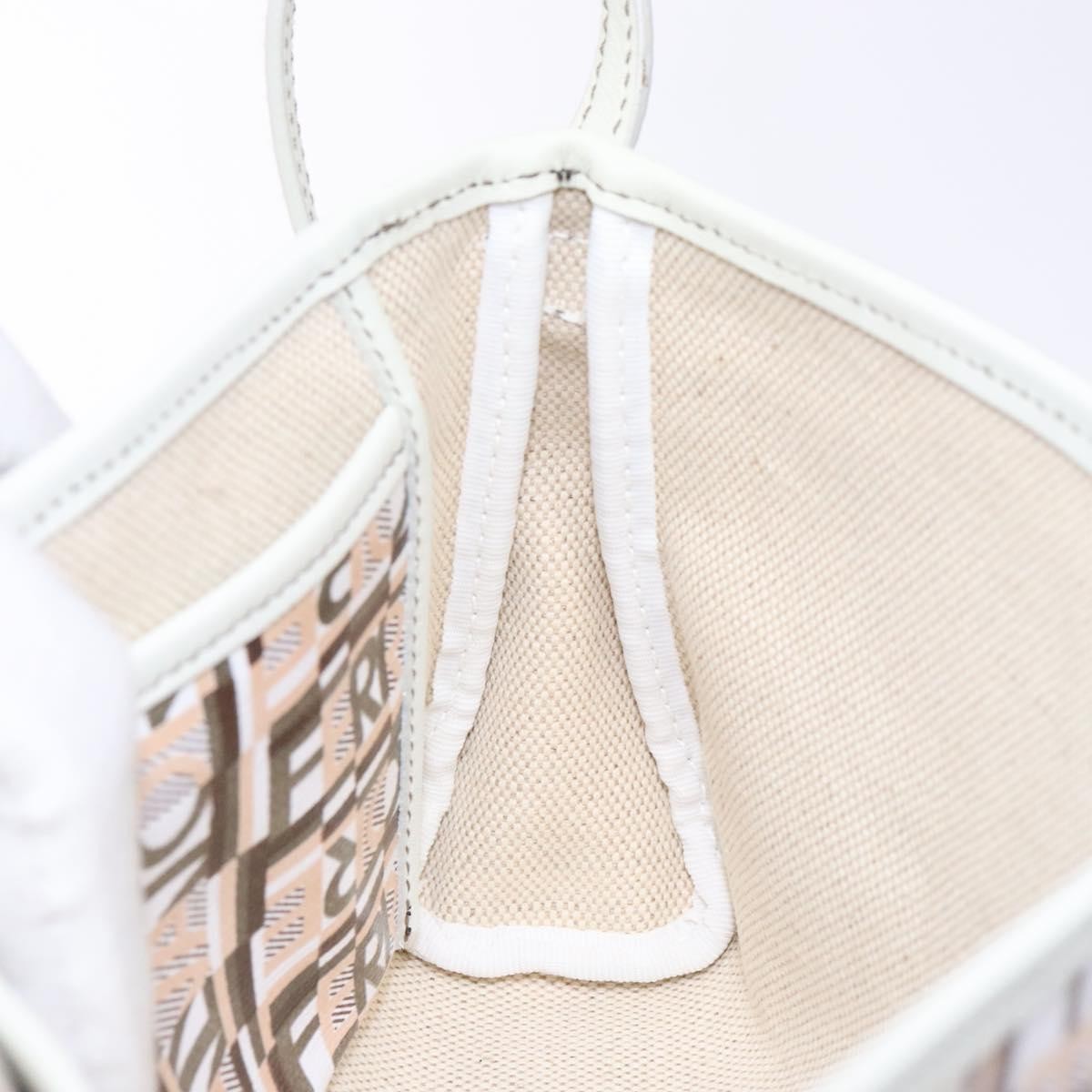 Salvatore Ferragamo Vintage clutch Bag Canvas, BEIGE, CANVAS, Clutche & pouche