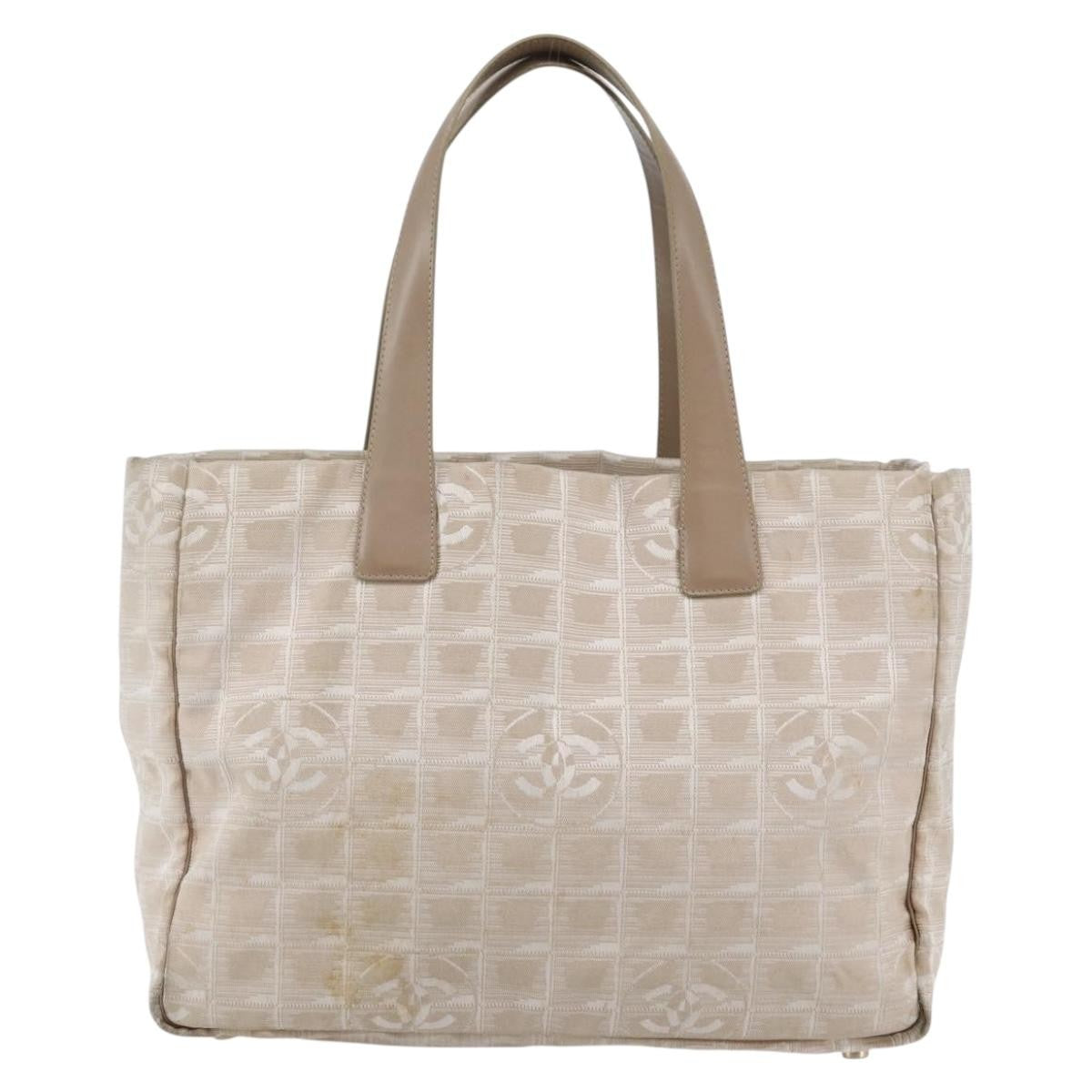Chanel Travel Line Tote Nylon, BEIGE, NYLON, Tote bag