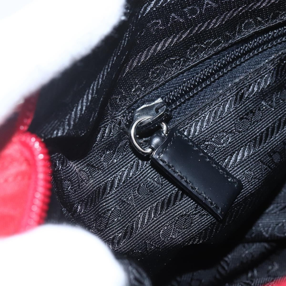Prada Zip Buckle Messenger Bag Tessuto, Red, Nylon, Shoulder Bag
