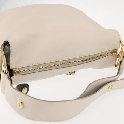 Chloe Vanessa Shoulder Bag Leather, ECRU, LEATHER, Shoulder bag