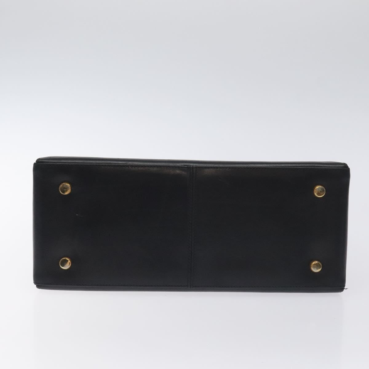 Salvatore Ferragamo Convertible Top Handle Bag Leather, BLACK, LEATHER, Handbag