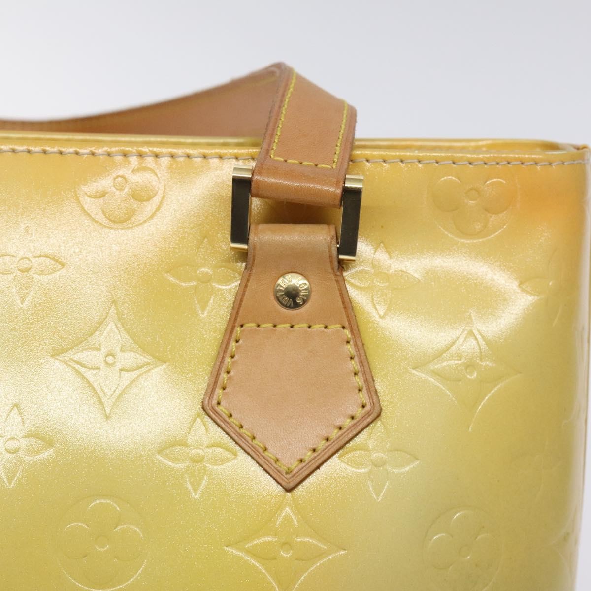 Louis Vuitton Houston Handbag Monogram Vernis, YELLOW, PATENT_LEATHER, Handbag