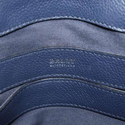 Bally Vintage Handbag Leather, Navy, Leather, Handbag