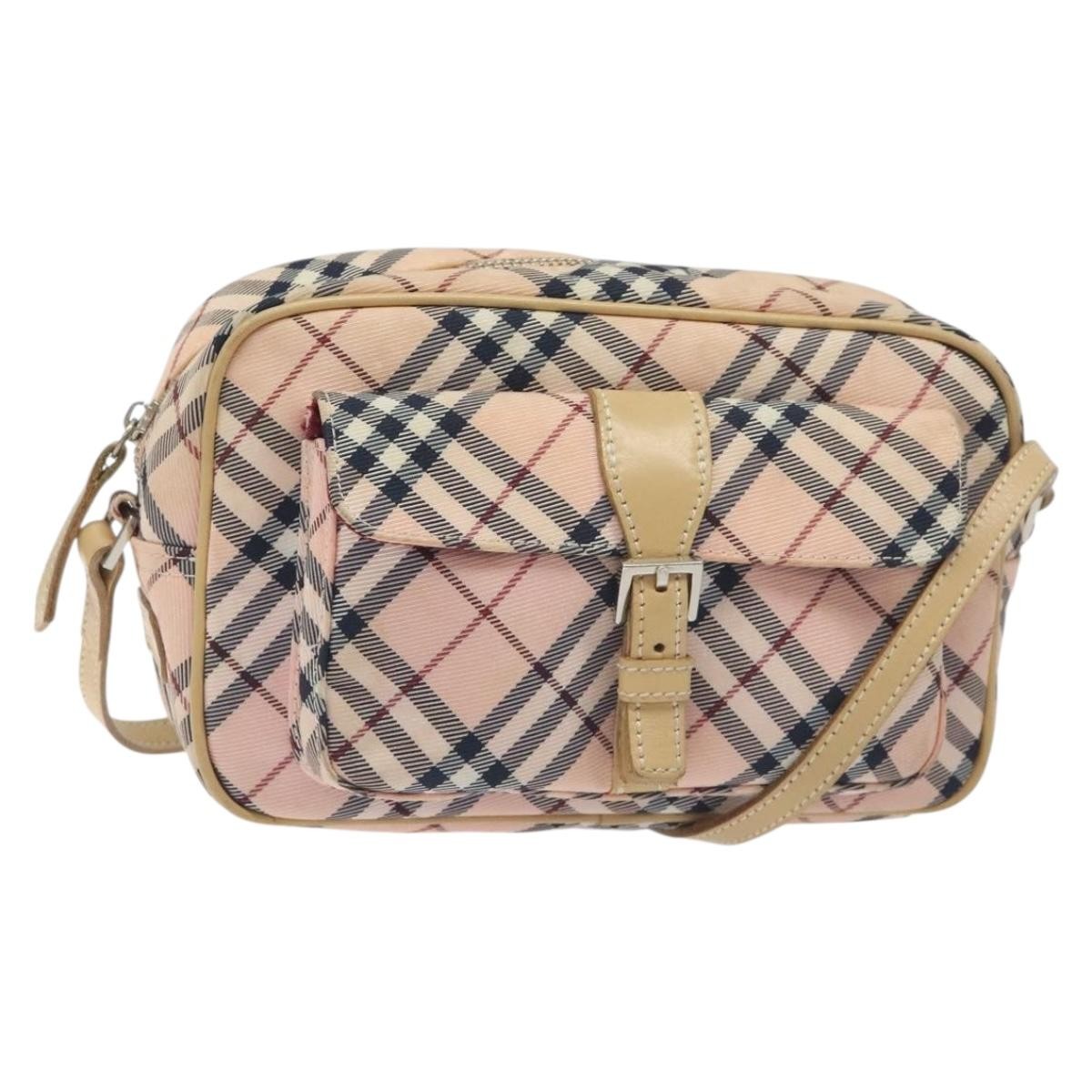 Burberry Nova Check Blue Label Nylon, PINK, NYLON, Shoulder bag