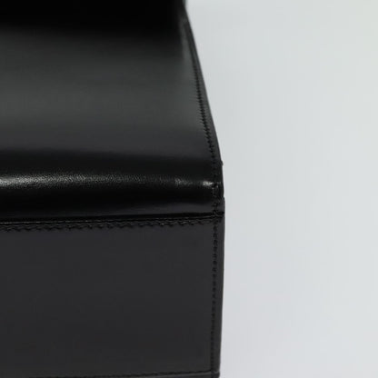 Celine Gancini Handbag Leather, BLACK, LEATHER, Handbag