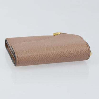 Christian Dior Saddle Lotus Wallet Leather, BEIGE, LEATHER, Wallets
