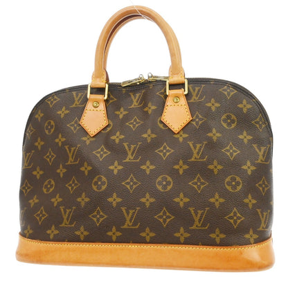 Louis Vuitton Alma Handbag Monogram Canvas, Brown, Canvas, Handbag
