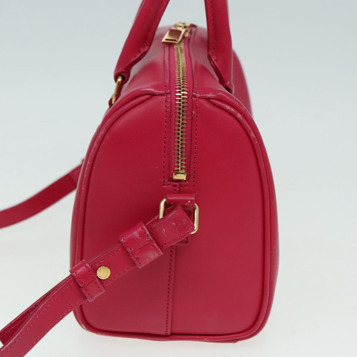 Saint Laurent Classic Baby Duffle Bag Leather, RED, LEATHER, Travel bag